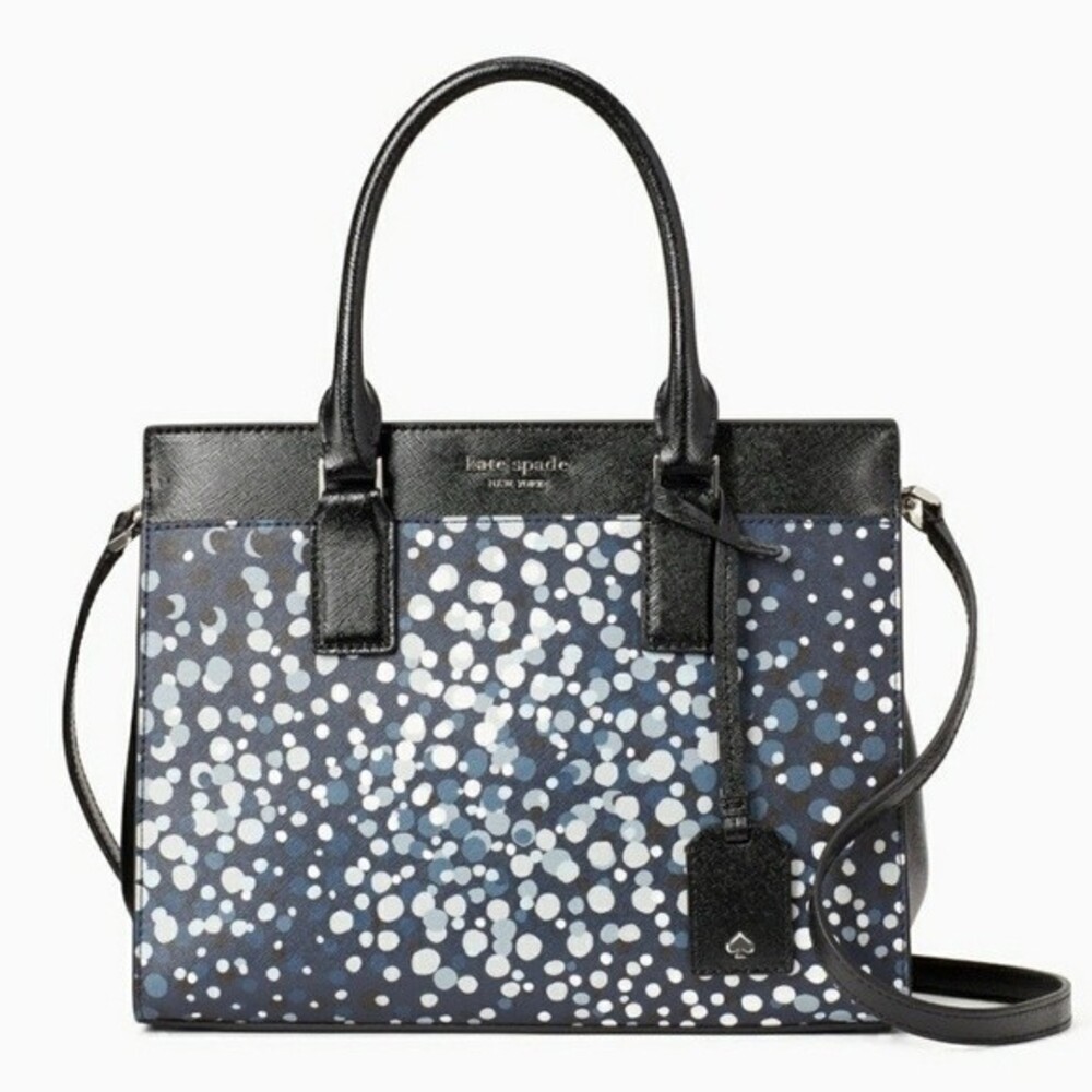 NWT Kate Spade Cameron Medium Soiree Dot Saffiano Leather Satchel Crossbody